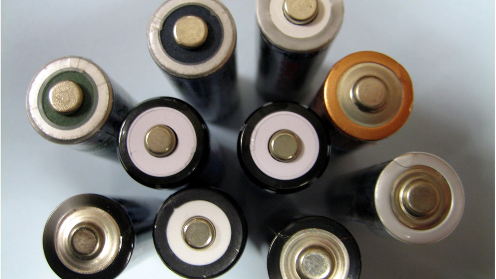 A photo of batteries