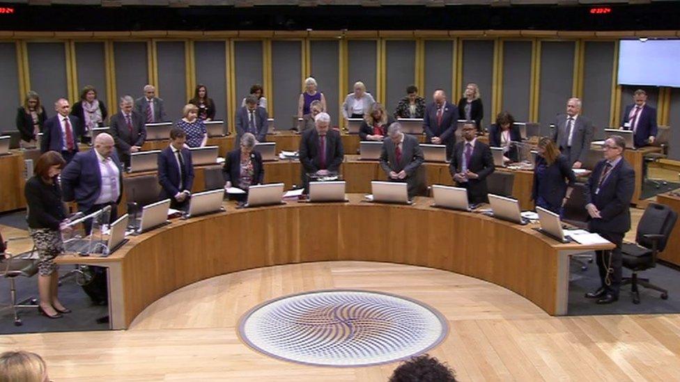 Scene in Senedd