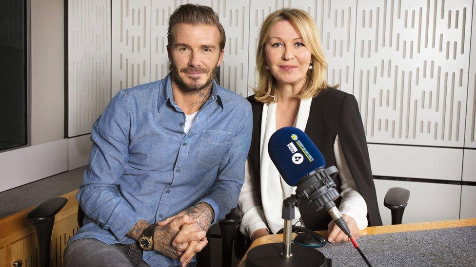 David Beckham and Kirsty Young