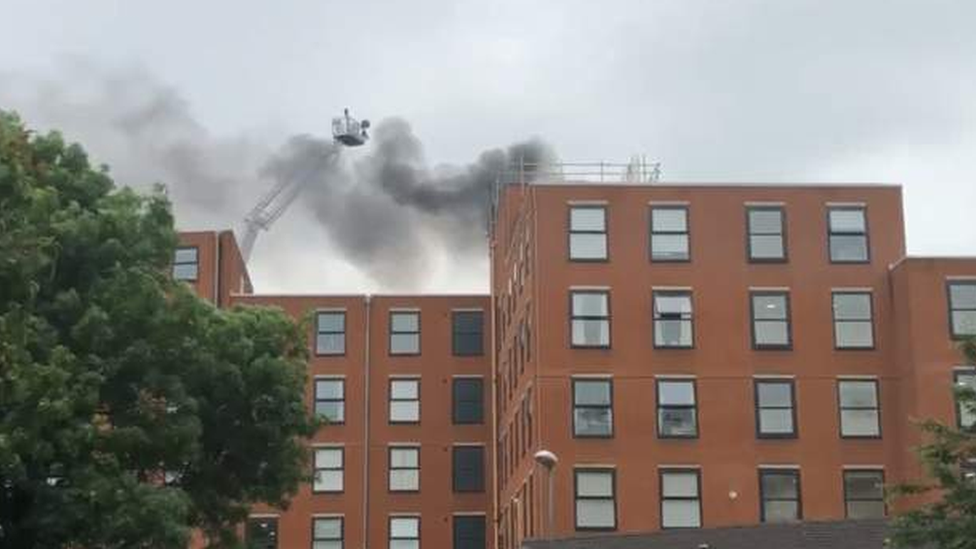 Fire at block of flats