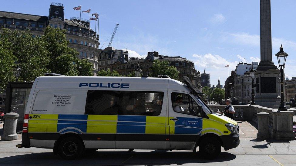 Police in Trafalgar Square