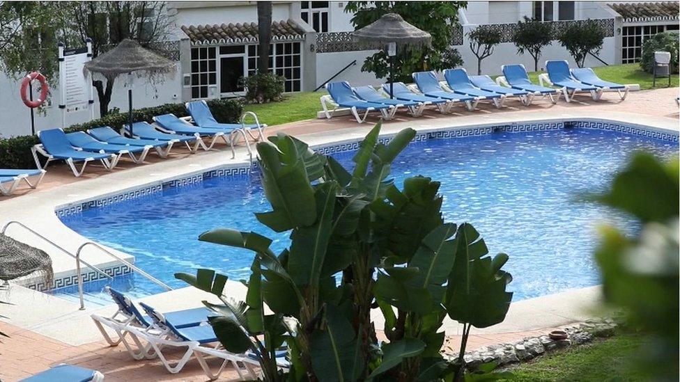 One of the pools at the Club La Costa World resort