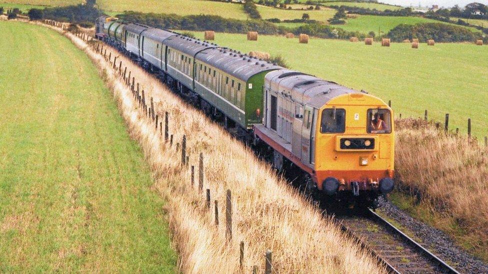 Train on the Anglesey Central Railway