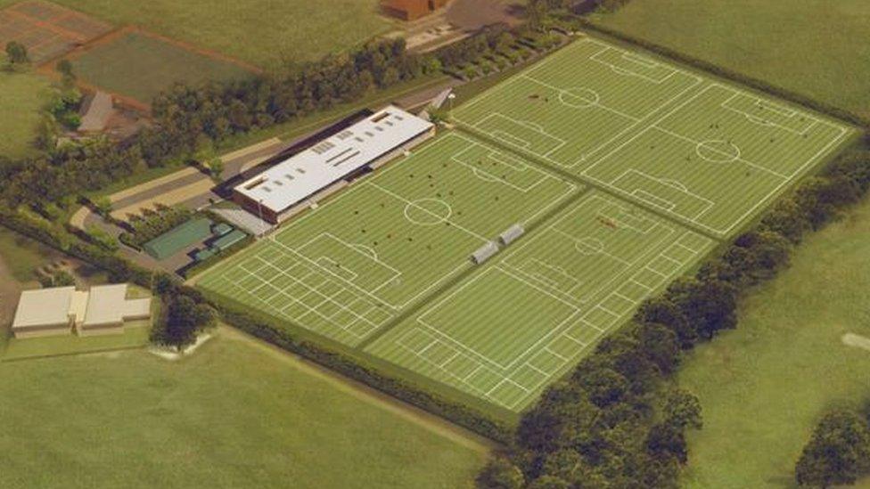 Artist's impression of new training ground