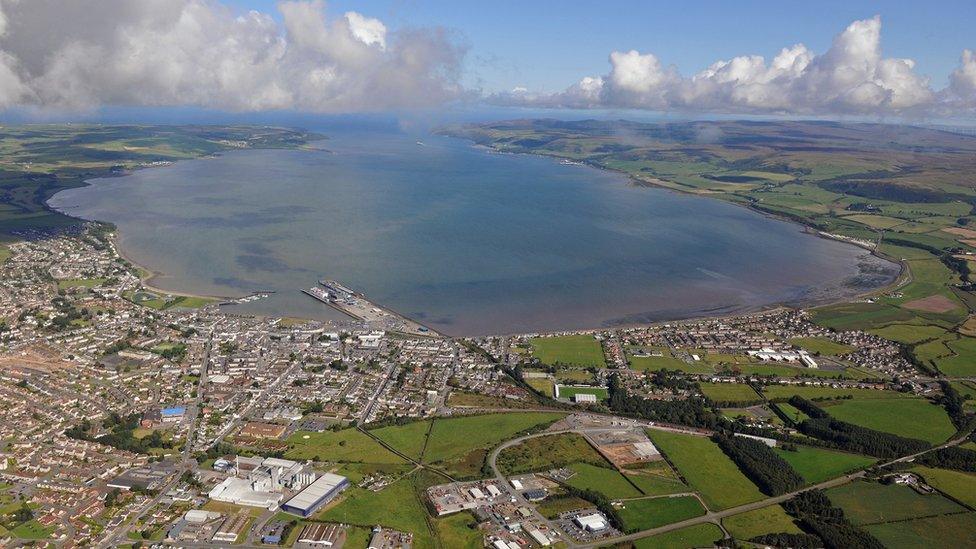 Stranraer and Cairnryan from the air