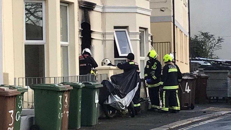 Property fire in Oxford Street