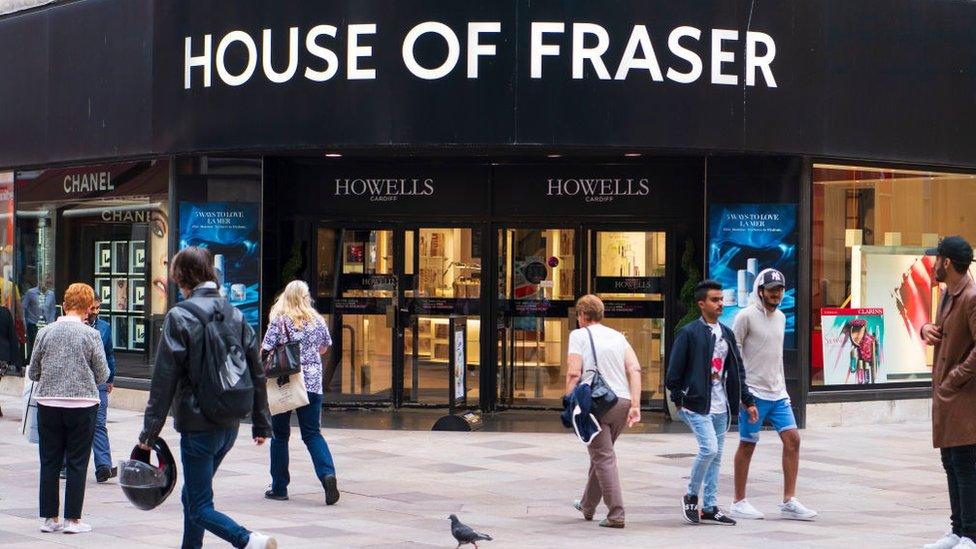 House of Fraser sign