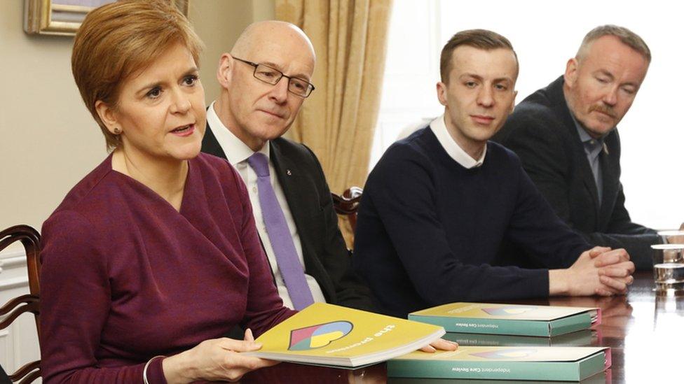 Nicola Sturgeon and John Swinney are the launch of the review