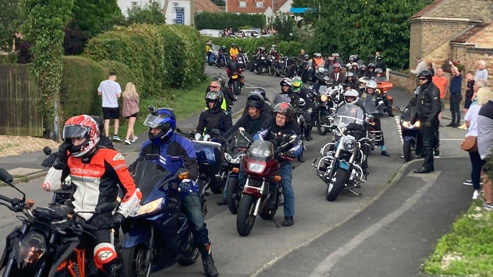 The bikers at the care home