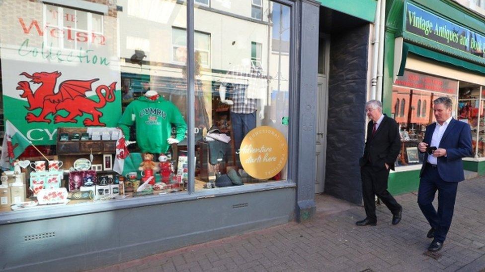 Keir Starmer was out on the campaign trail with Mark Drakeford in Llangollen last month