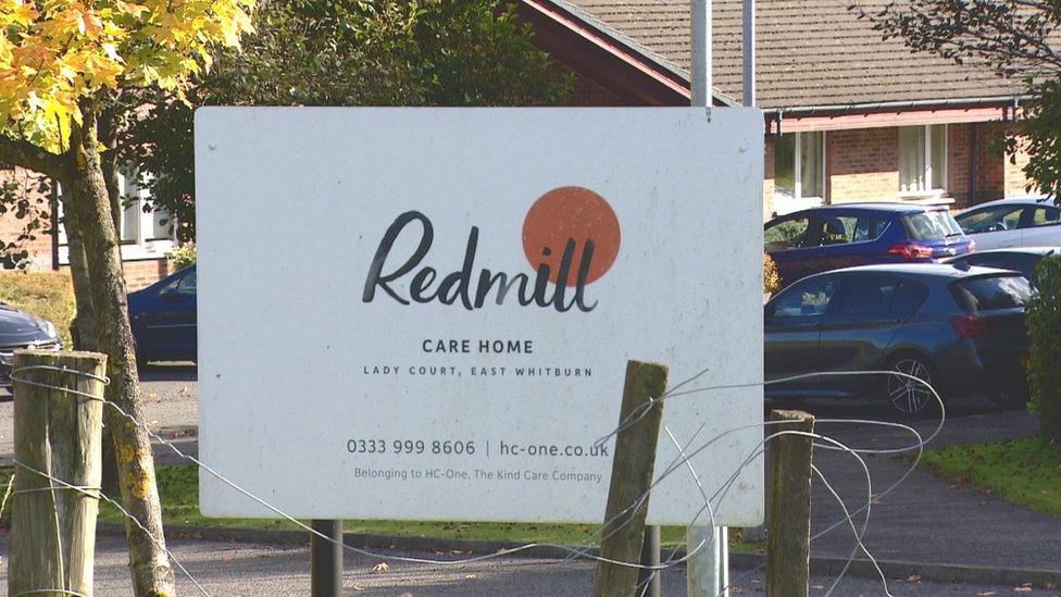 Redmill care home sign