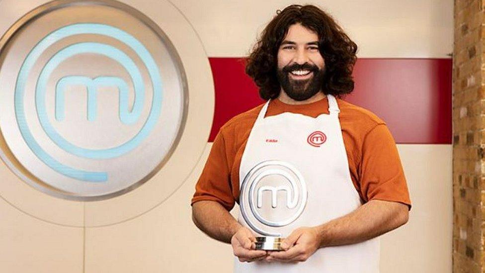 Eddie Scott with MasterChef trophy