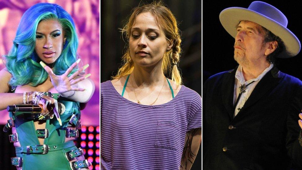 Cardi B, Fiona Apple and Bob Dylan