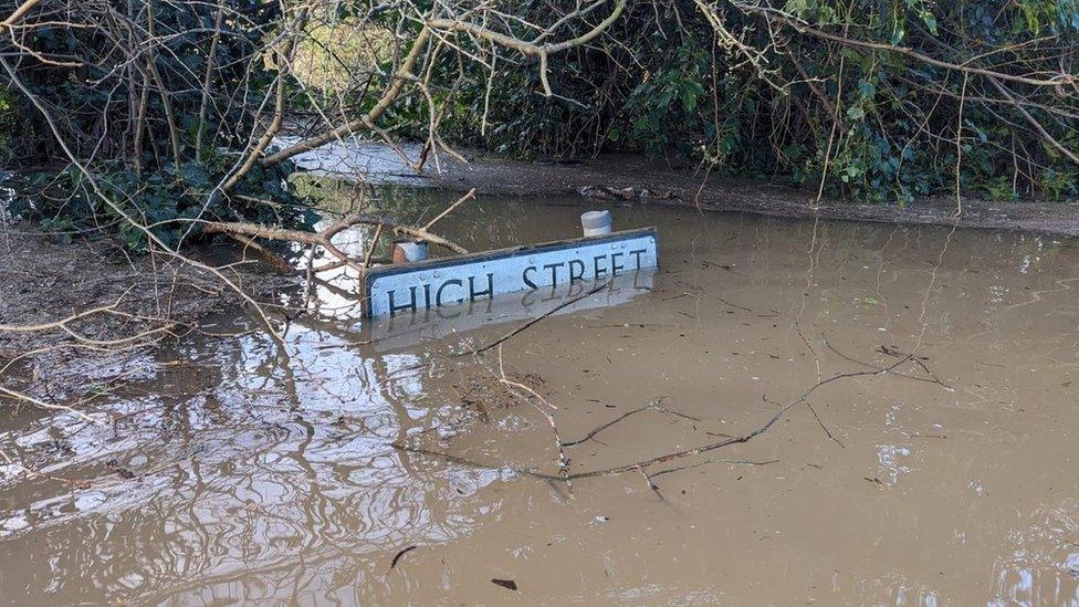 Girton under water