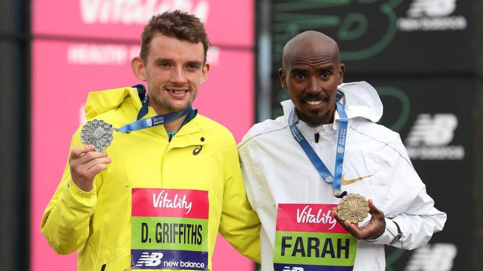 Dewi Griffiths a Syr Mo Farah