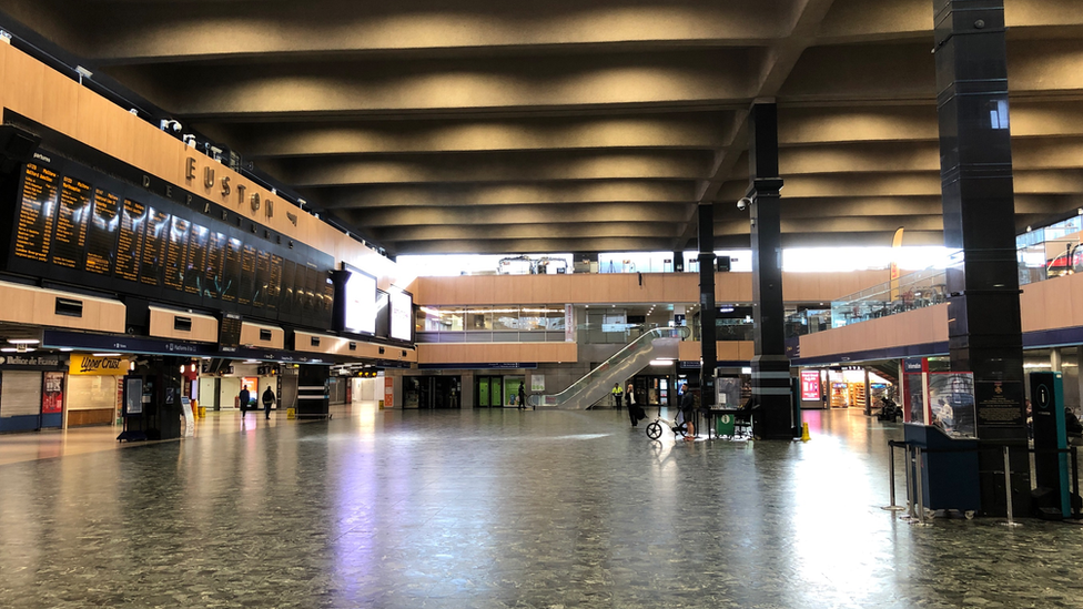 Empty Euston Station