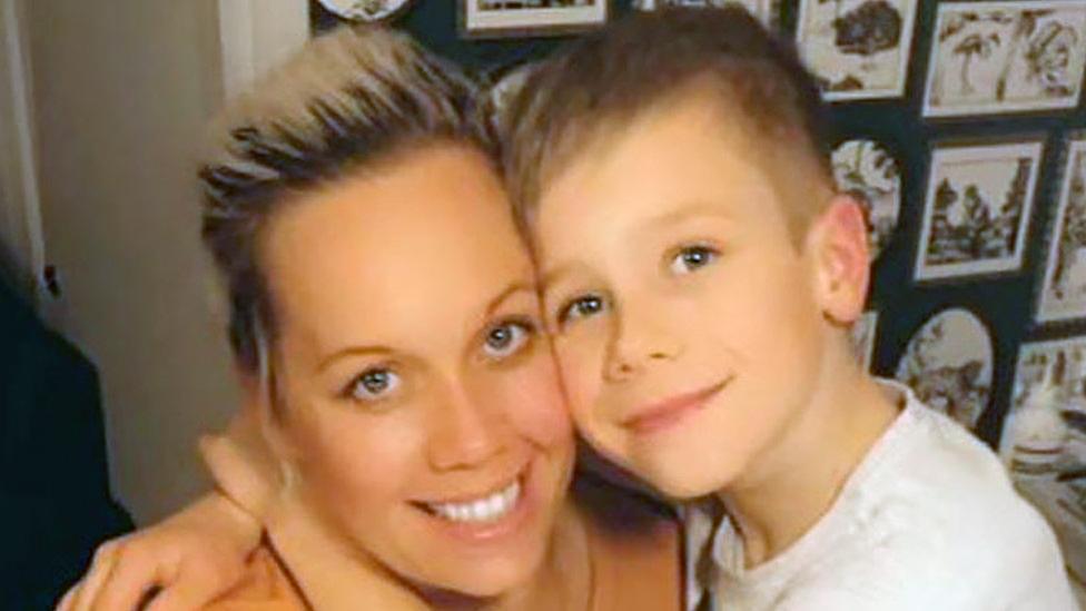 Odette Green with Quintis, her son