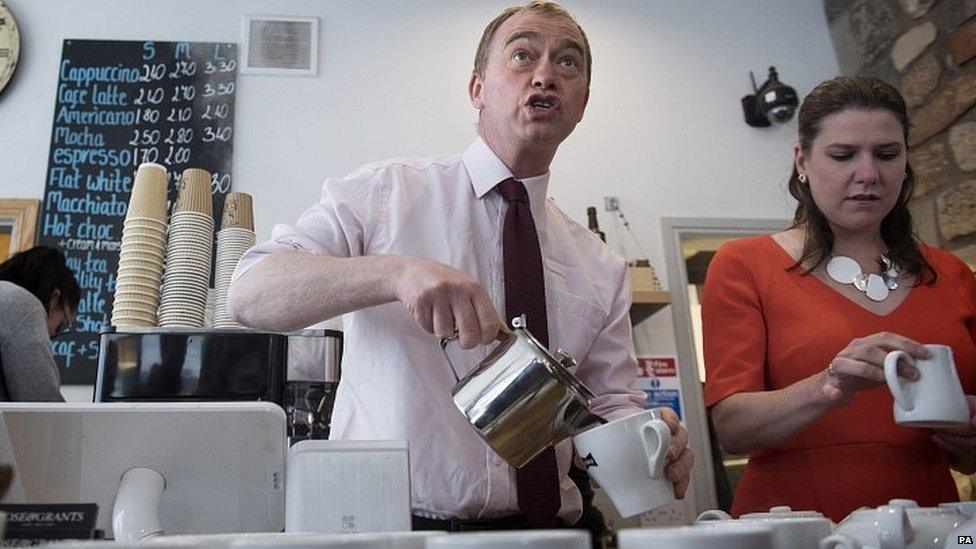 Jo Swinson and Tim Farron