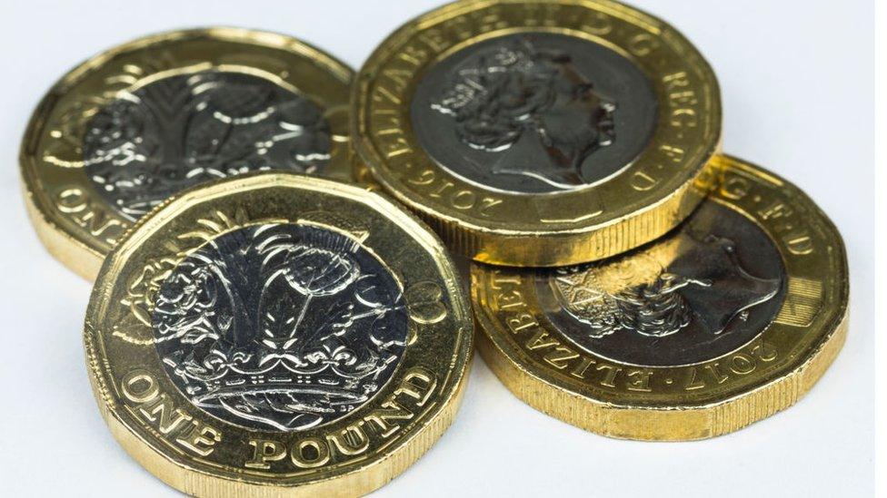 British one pound coins