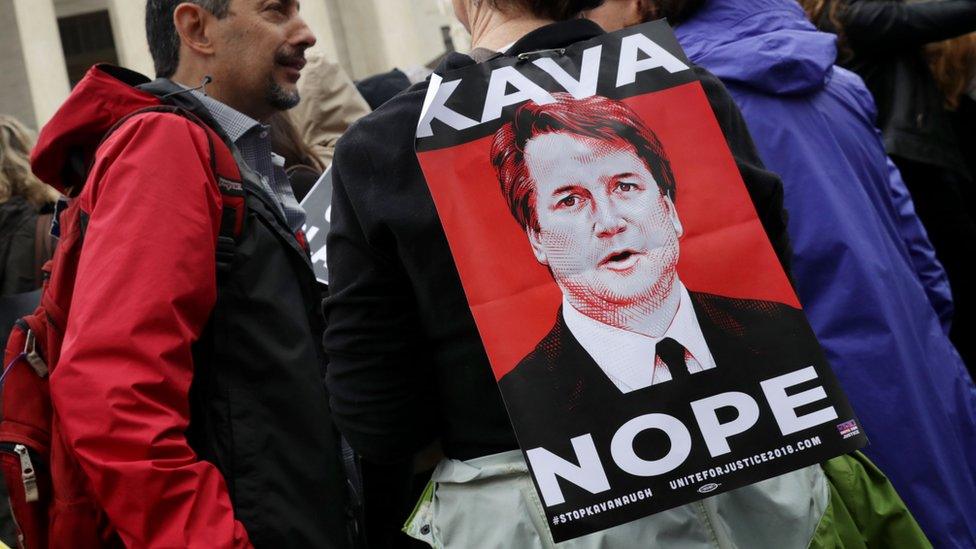 Someone has a 'Kava Nope' sign