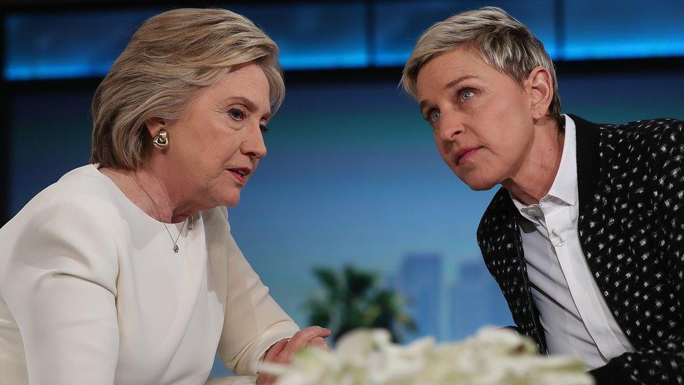 Hillary Clinton and Ellen DeGeneres