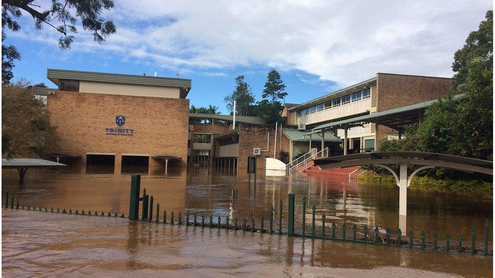 School under water at Lismore