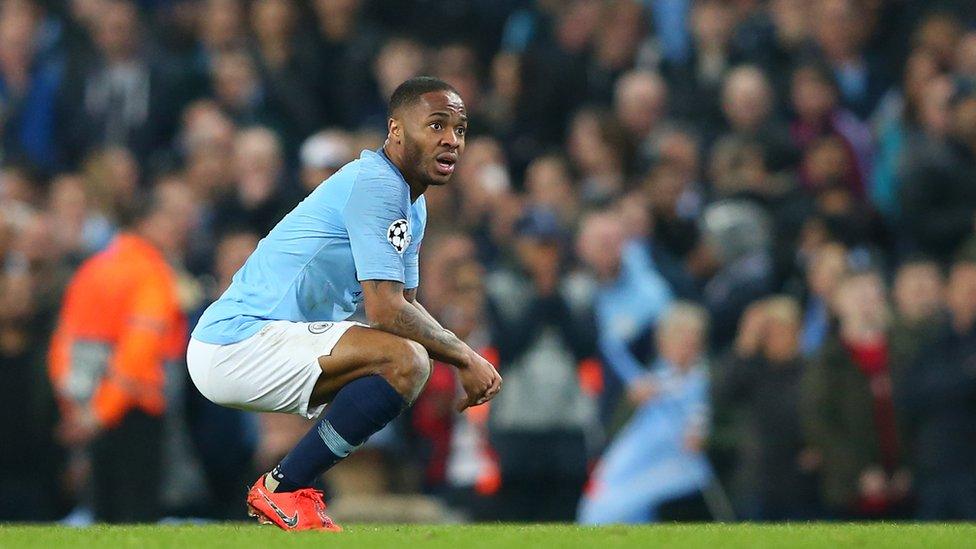 Raheem Sterling after a goal has been ruled out by VAR