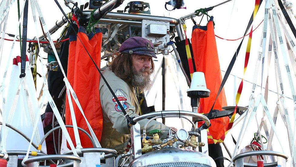 Fedor Konyukhov during his solo around the globe balloon attempt