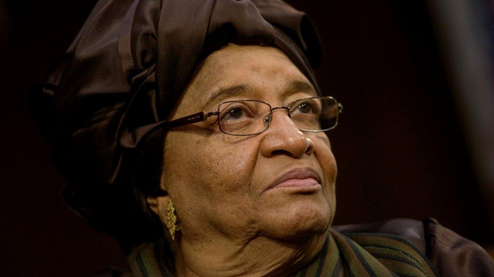 Ellen Johnson Sirleaf at a speech in New York in 2015