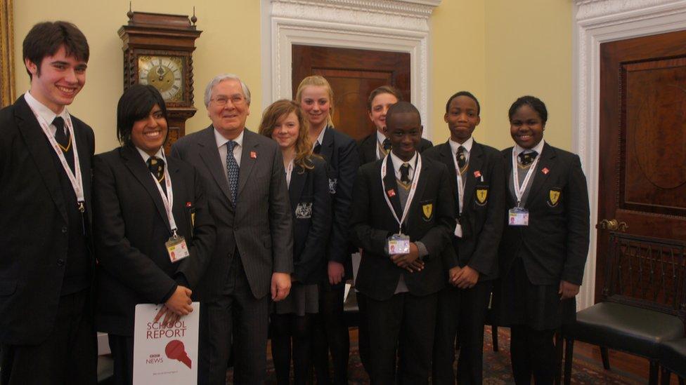 School Reporters and Sir Mervyn King