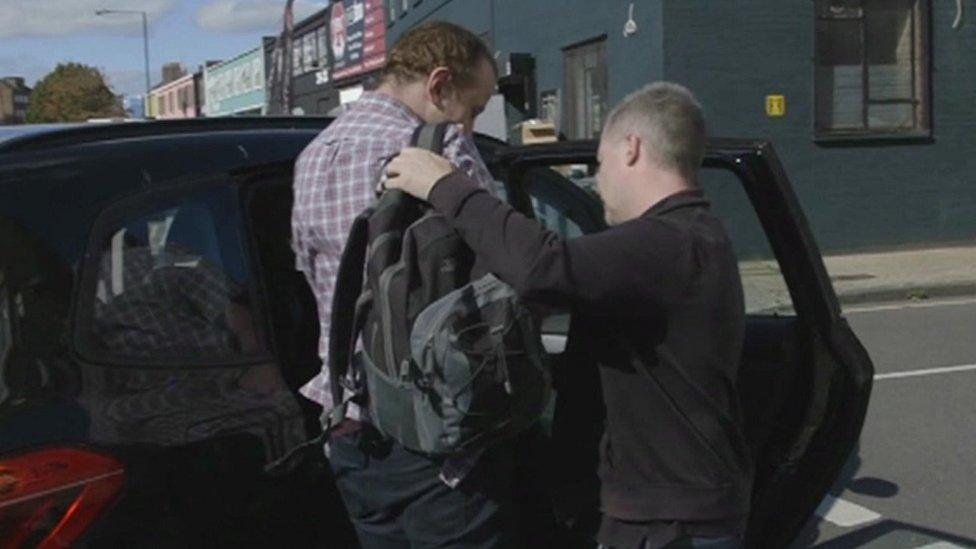 Campaigner being arrested