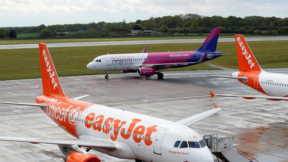 Planes at Luton Airport