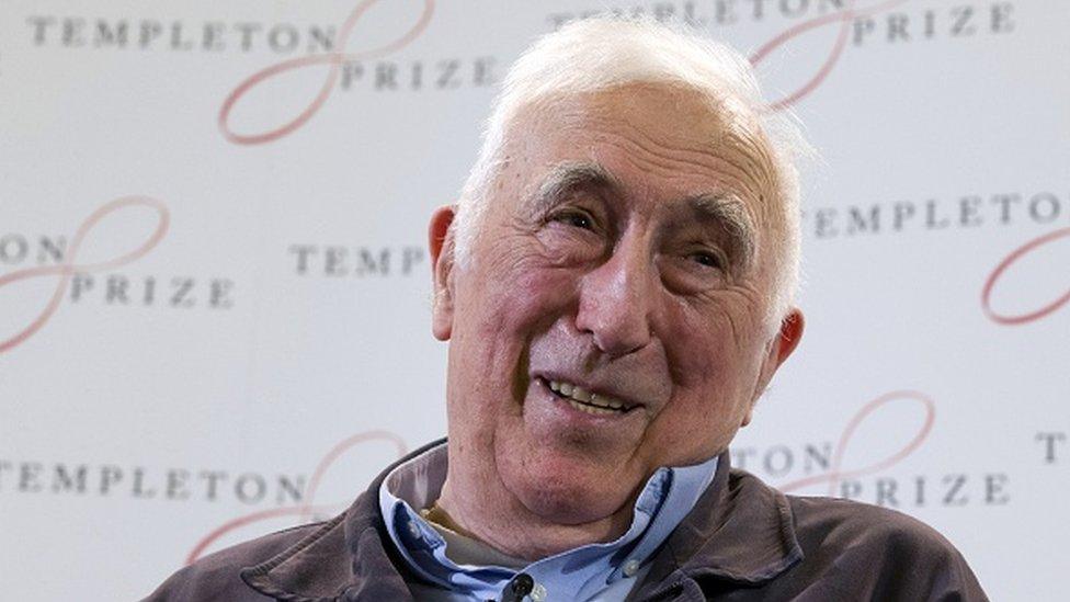 Jean Vanier speaks at a press conference in London