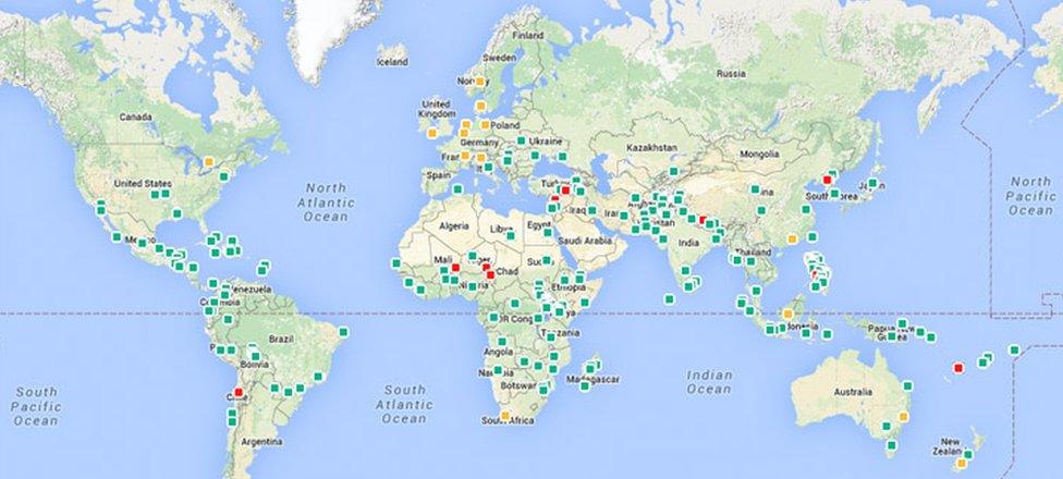 ShelterBox map