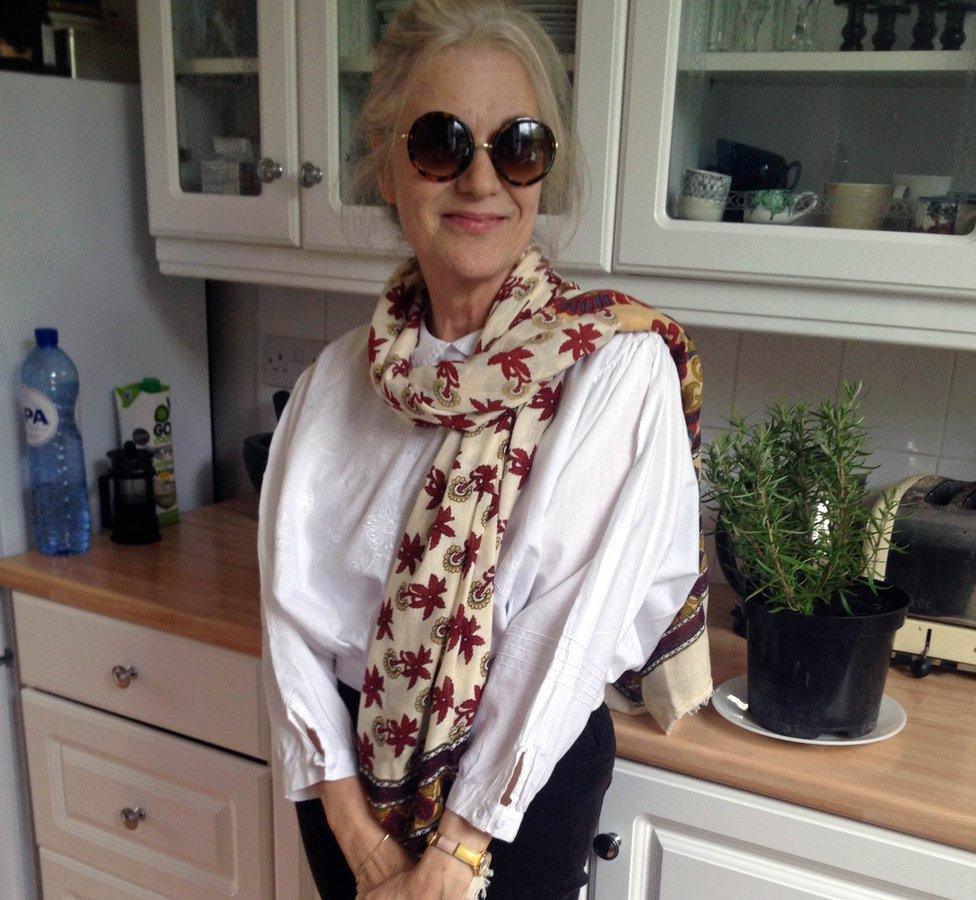 Rosemary Dicker, wearing the bracelet six months before her death on Mother's Day 2015