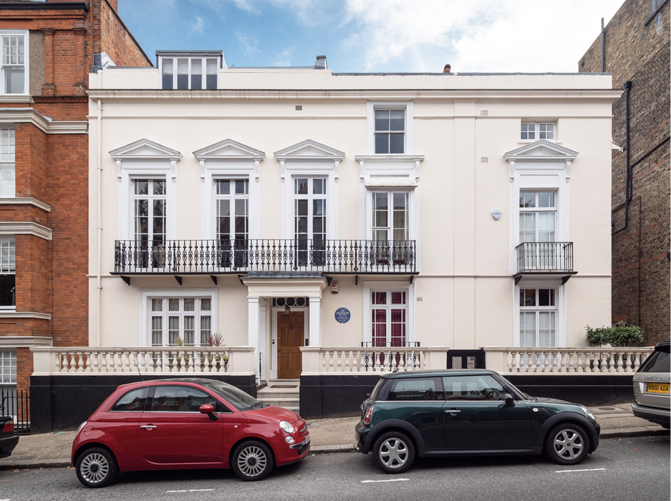 Jim Henson's old house with blue plaque