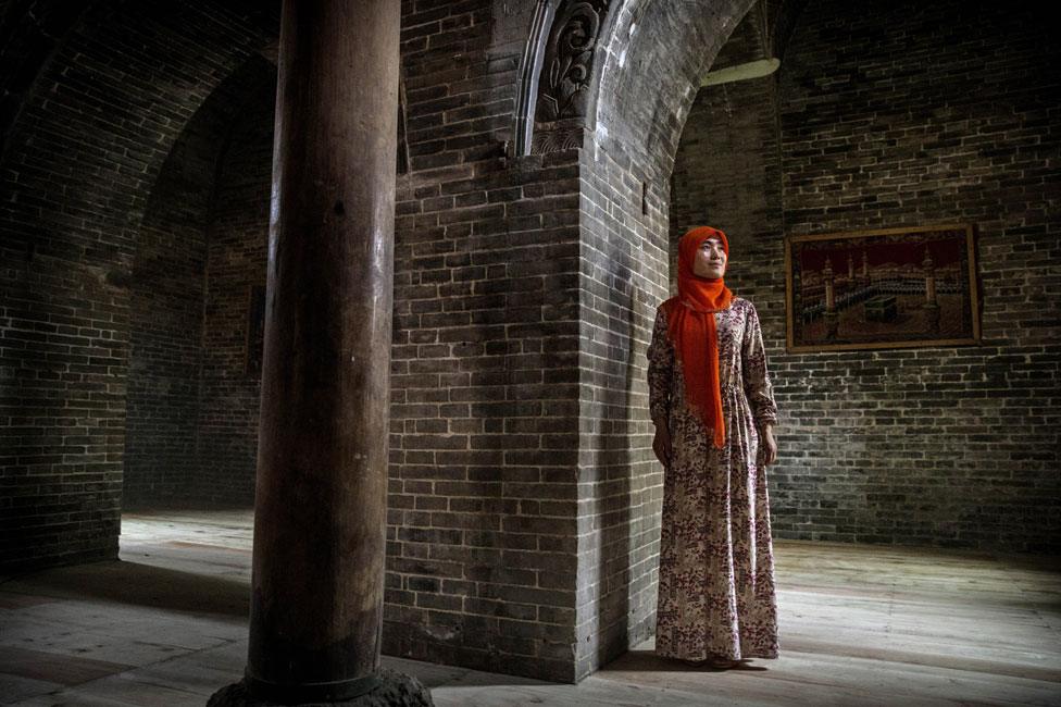 Imam Yonghua Zheng, poses at the Ming Dynasty era Beida Mosque on July 22, 2014 in Qinyang City, Henan Province