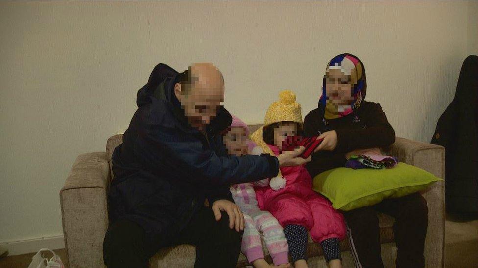 Syrian refugee family