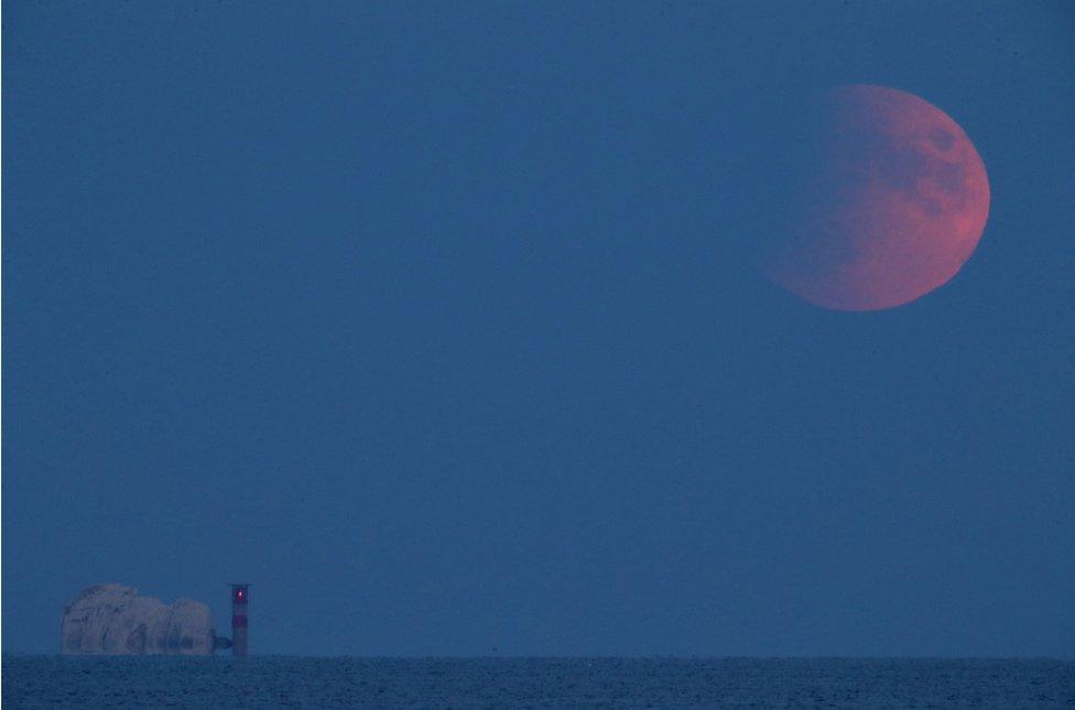 16 July 2019's partial eclipse from Avon beach in Mudeford, Dorset