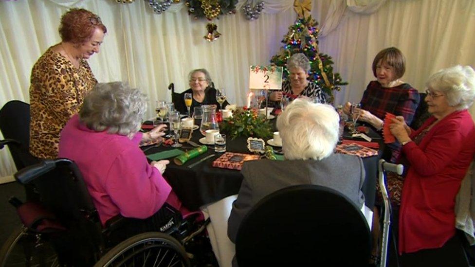 Attendees at the festive lunch