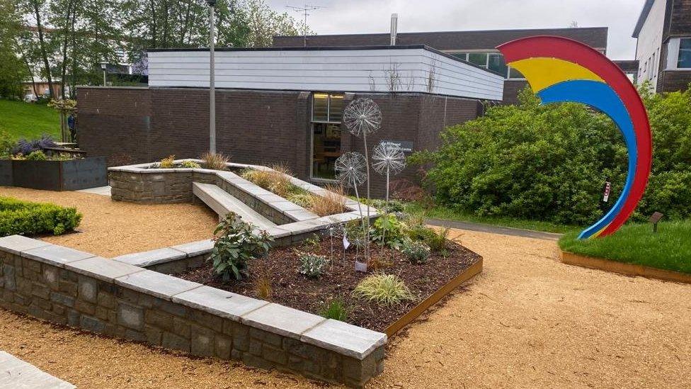 The garden at Gloucestershire Royal Hospital