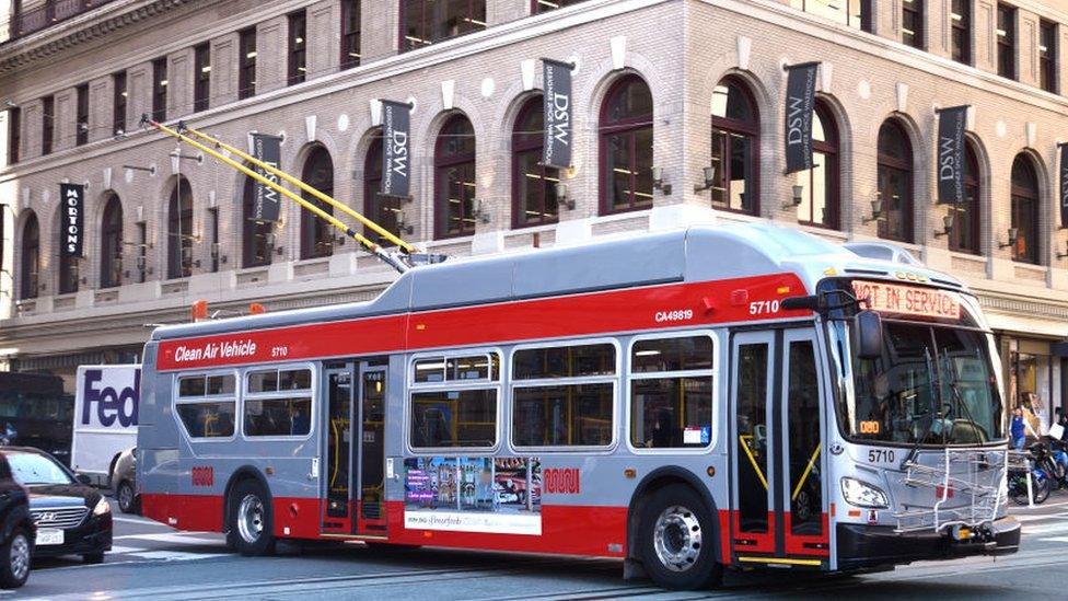 trolleybus in San Francisco