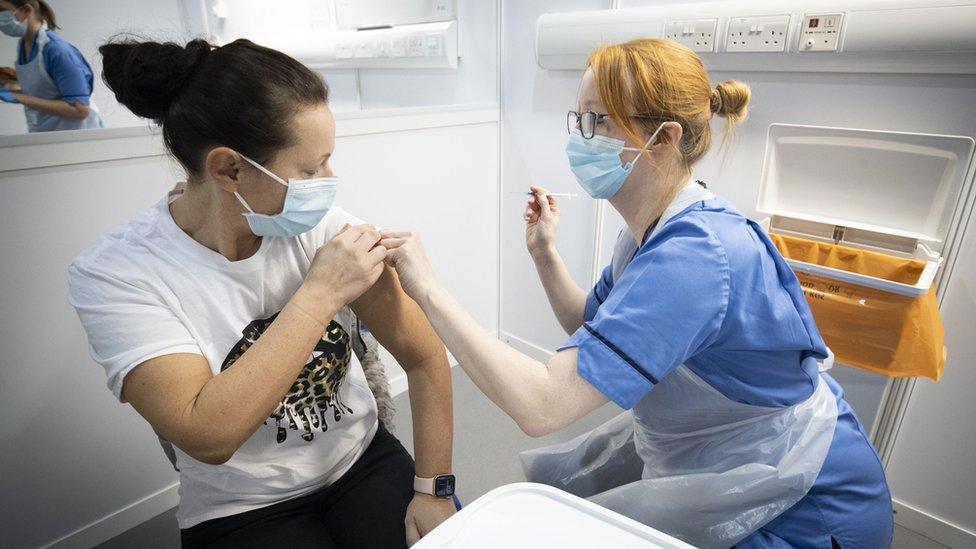 Vaccination at a Glasgow hospital