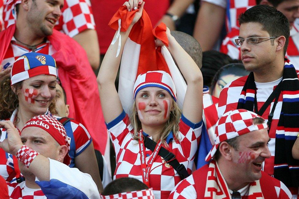 Croatia fans, 2006 file pic