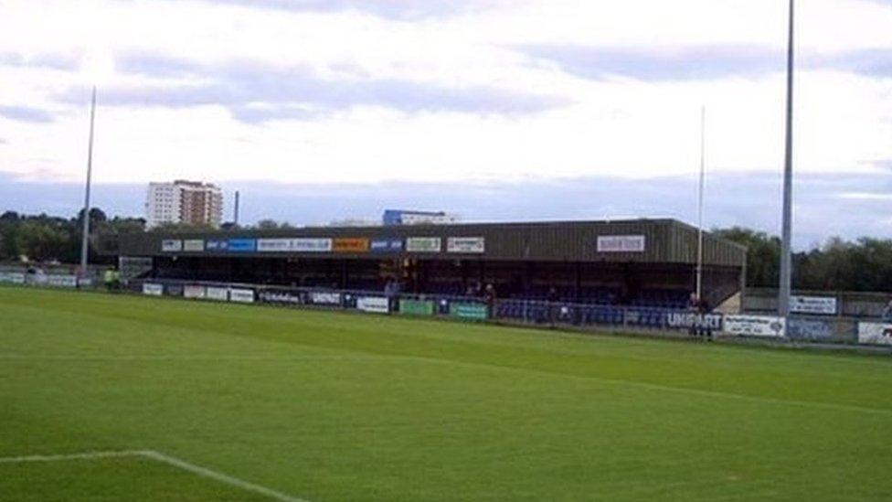 Main stand at Court Place Farm