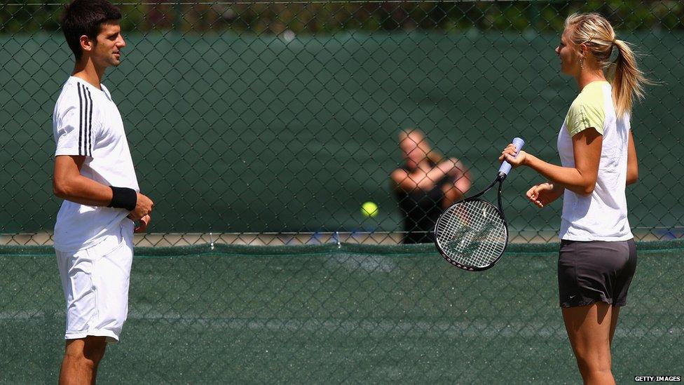 Novak Djokovic and Maria Sharapova