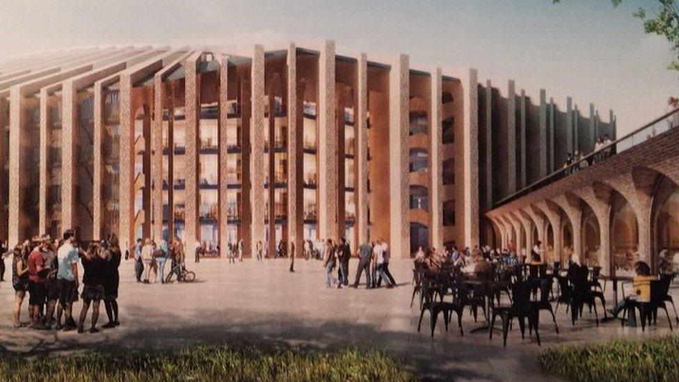 Artist's impression of the new Stamford Bridge stadium