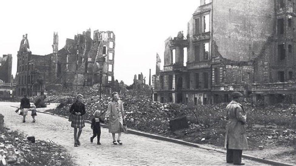 The bombed city of Hamburg, 1946