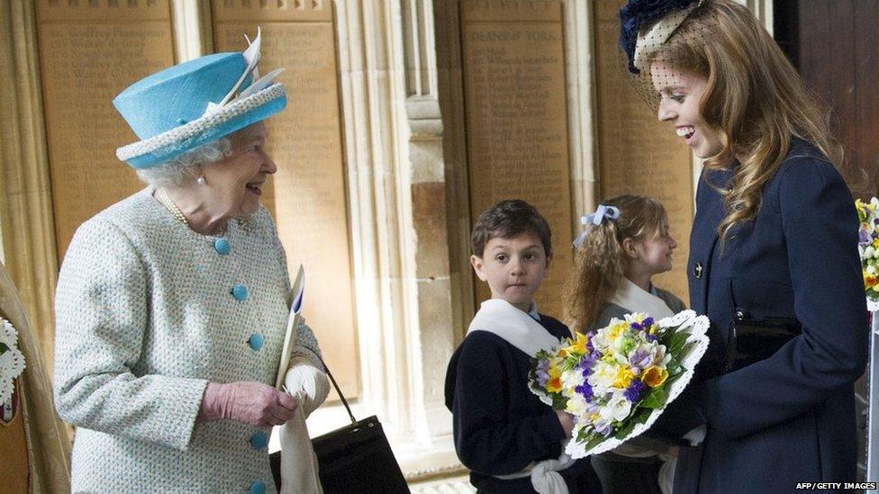 Queen Elizabeth II and Princess Beatrice