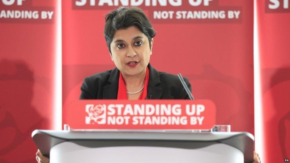 Baroness Chakrabarti at the launch of her anti-Semitism report in 2016